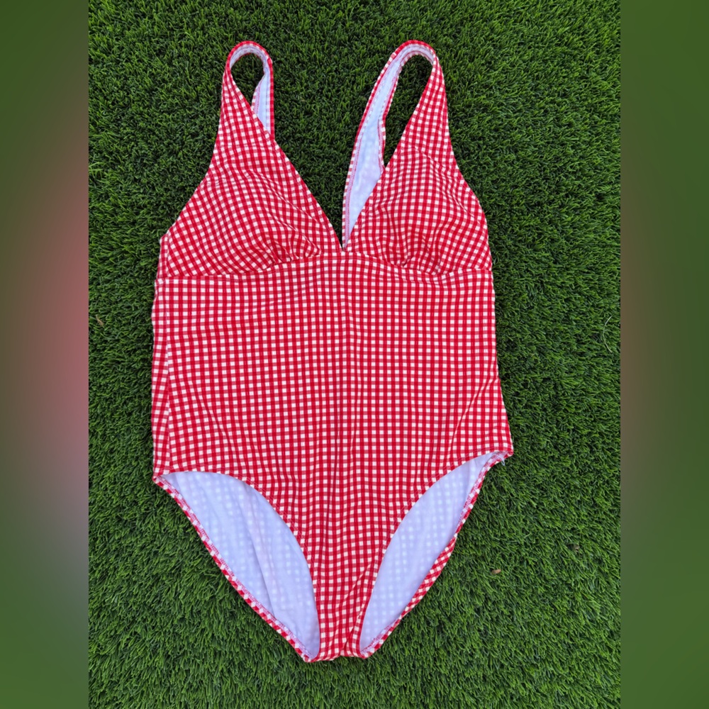 Shade and Shore Woman’s Gingham One-Piece Swim Suit